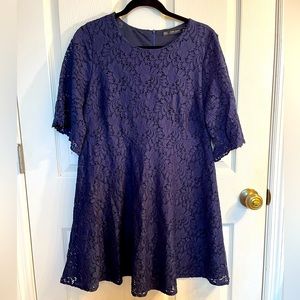 Zara Basic Collection Navy Lace Dress in XL